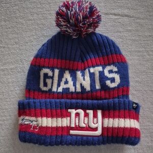 New York Giants Blue and Red Knit Beanie by '47